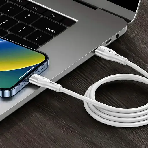 Кабель Proove Soft Silicone USB-C to Lightning 27W 1m White (CCSO27002102) [130631] - фото 6