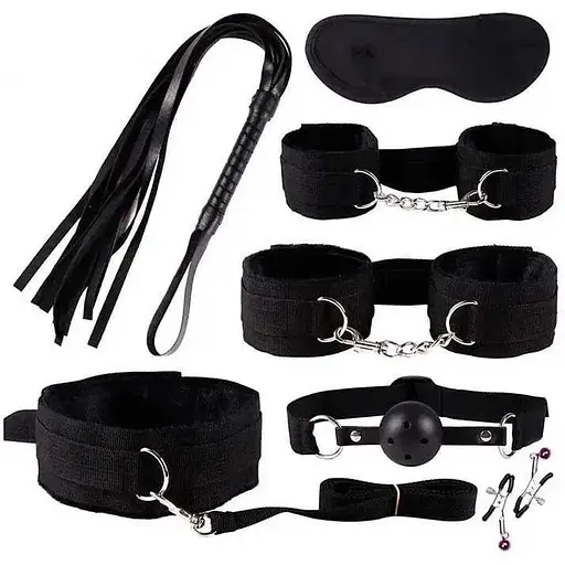 Набор для BDSM 7 аксессуаров чорный
