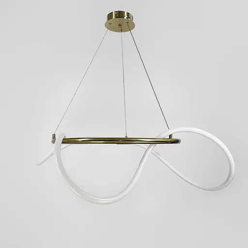 Кольцевая латунная люстра с гибкой LED лентой Ø85 см (кольцо 60 см) | Ст. Y 410-600 AB | Line F - фото 3