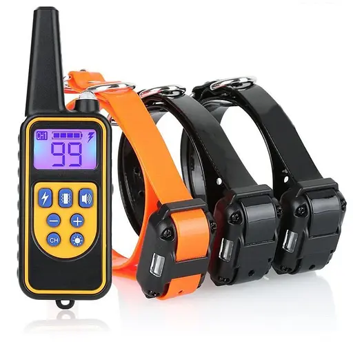 Електронашийник для собак дрессирувальний Pet DTC-800 з 3-ма нашийниками для 3-х собак (100363)