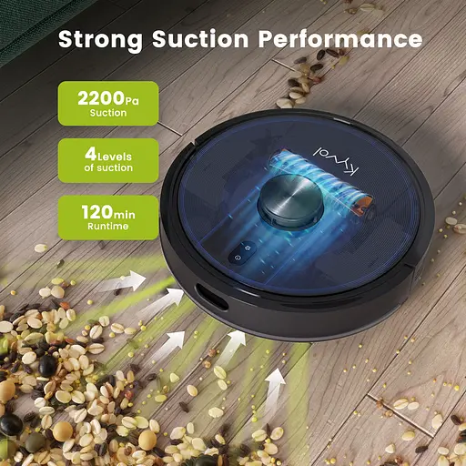 Робот-пилосос Kyvol Cybovac L30 Lidar 210 ml+210 ml 2600 mA 2500 pa Google Assistant Amazon Alexa - фото 7