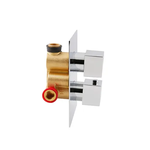 Душова система прихованого монтажу Qtap Aquarius термостатична на два споживача QTAQA65T103NGC Chrome, Хром - фото 3