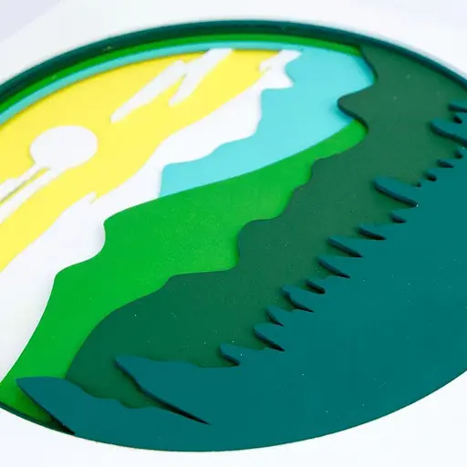 Набір картина 3D Rosa Talent Пейзаж Гори МДФ ґрунтоване 7 шарів 30х30 см  - фото 3