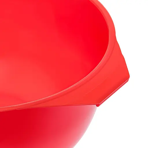 Миска кухонная глубокая пластиковая Ø 22 см H 11.5 см 2.5 л, Kitchette Красный 85352 - фото 7