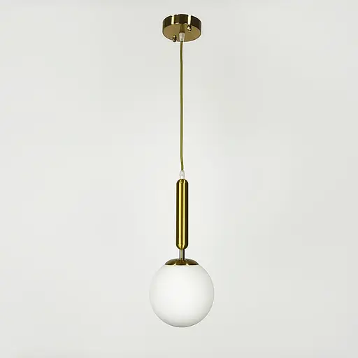 Підвісний світильник в латунному корпусі з білим плафоном | Арт. A91086/1 CP | Line F - фото 3