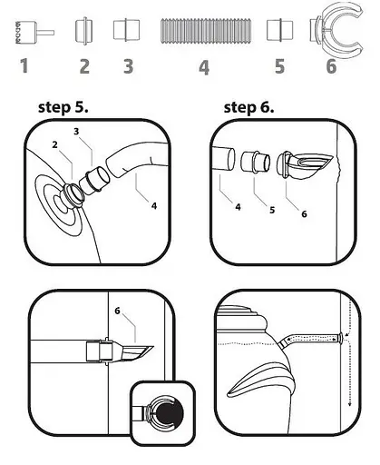 Комплект підключення для ємності для збору дощової води Prosperplast Icanset 6 - фото 5