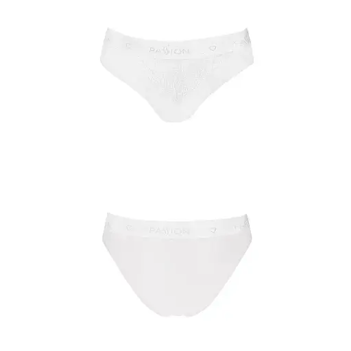 Трусики с широкой резинкой и кружевом Passion Panties white L - фото 3