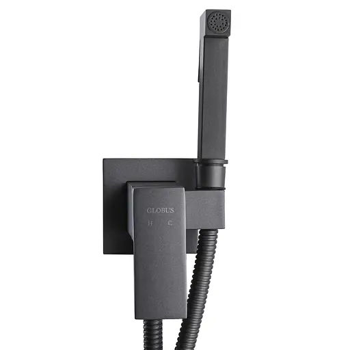 Набір гігієнічного душа прихованого монтажу Globus Lux GLM-0-106MIX-graphite, Графит - фото 3