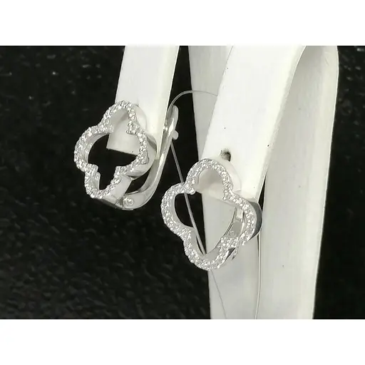 Срібні сережки Qvaliz з фіанітами. 90201126 - фото 2