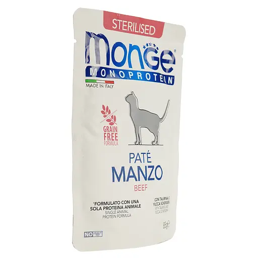 Влажный корм Monge Cat Monoprotein Sterilised говядина, 85 г (70013741) - фото 2