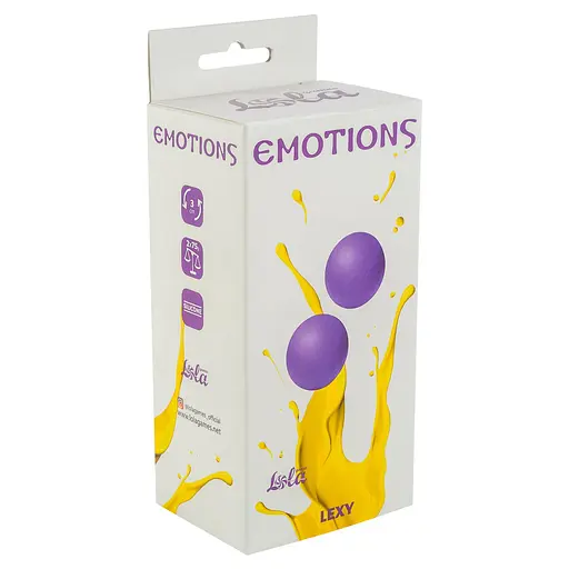 Вагінальні кульки Lola Toys Emotions Lexy Large 2 шт (фіолетовий) - фото 2