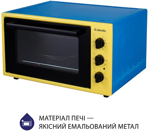 Духовка Minola FOET 3714 UA желто-голубая - фото 6