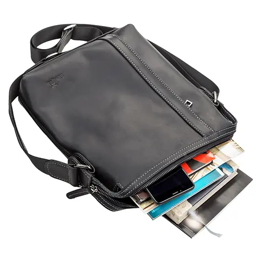 Сумка кожаная мужская SHVIGEL 24х29х7 см sum0012497 - фото 3