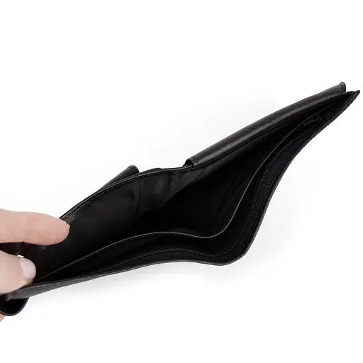 Портмоне чоловіче шкіряне Virginia Conti СВ 819 чорне з кнопкою - фото 7