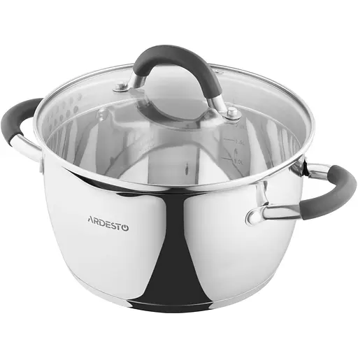 ARDESTO Каструля Gemini, скляна кришка, 3.2 л, нержавіюча сталь