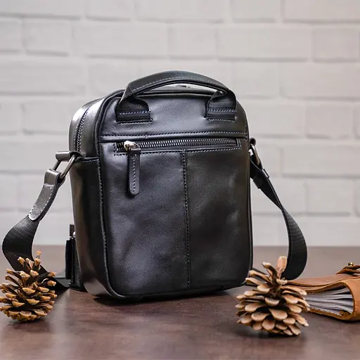 Сумка кожаная мужская SHVIGEL 18х21х7,5 см sum0012507 - фото 9