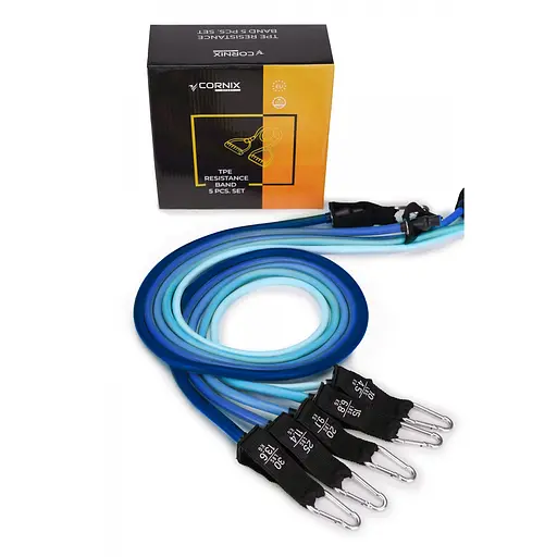 Набір трубчастих еспандерів Cornix 5 шт. 4.5-13.6 кг XR-0254 - фото 2