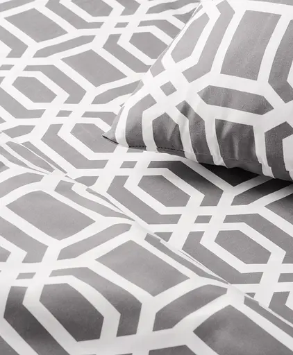 Комплект постільної білизни Полуторний 150х200 см Geometria Grey SOHO pbe0050868 - фото 2