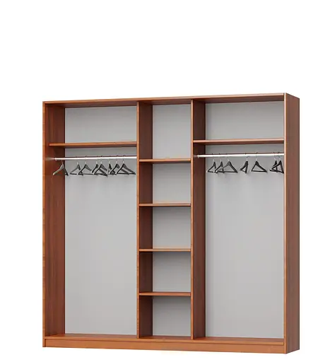 Шафа-купе тридверна MebelStar Стандарт AL 3ДСП 210x60x210 см Бетон (MBS-2875) - фото 2