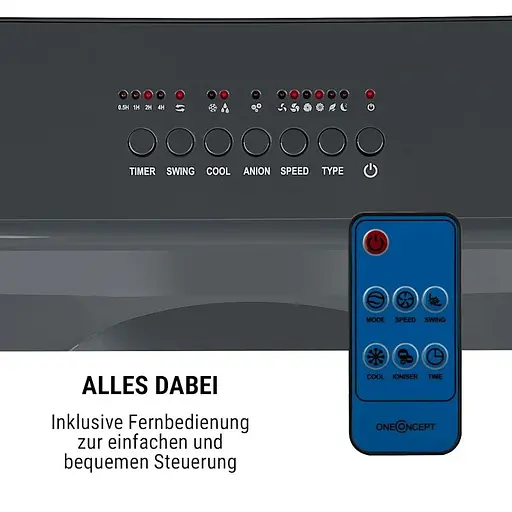 Охолоджувач повітря OneConcept Kingcool 4-в-1 Сірий (10031342) - фото 3