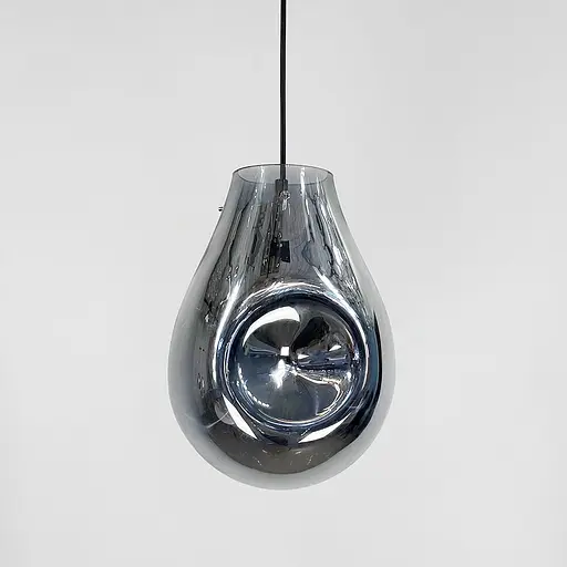 Подвес с мятым удлиненным стеклянным графитовым плафоном | Line F | Арт. 0459/1 GR - фото 8