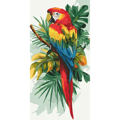 Картина по номерам "Яркий ара" Art Craft 11721-AC 40х80 см - фото 1