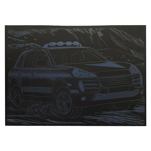 Гравюра А4 "Джип" ГрА4-14с эконом вариант в пакете 29,7х21 см