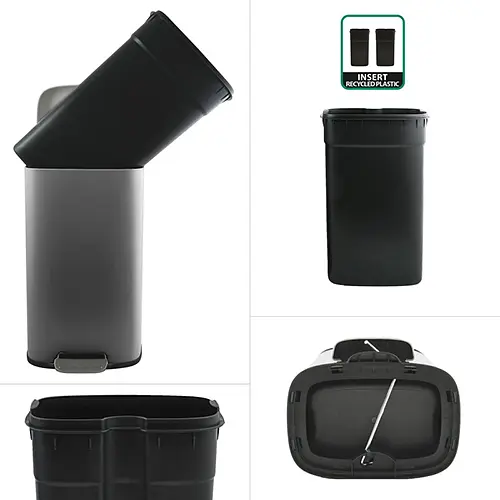 Відро для сміття з педаллю Spirella AKIRA 30 л (10.21565) - фото 3