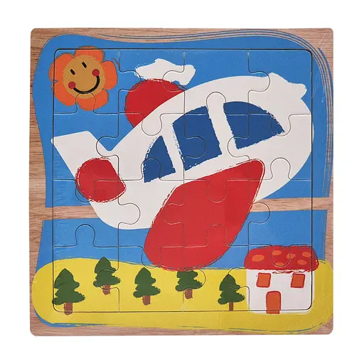 Деревяний пазл-вкладиш Літак 73260-8, 16 деталей