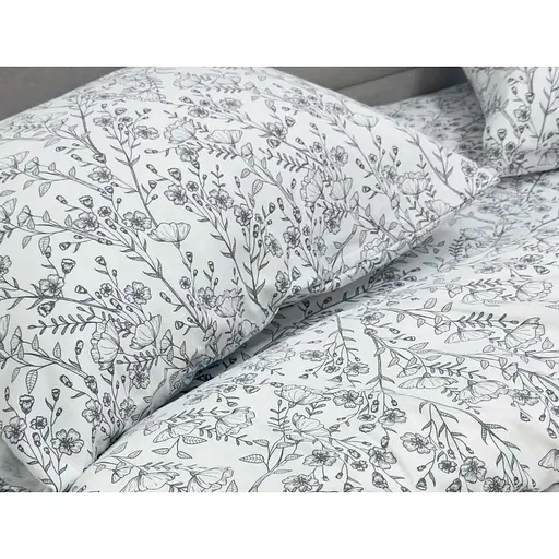 Підковдра Ecotton Євро фланель White/ Black 210х220 см білий з принтом (25544) - фото 5