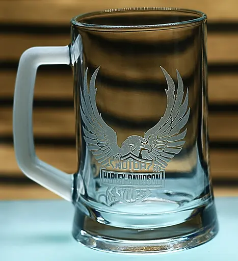Пивний келих 660 мл з гравіюванням Harley-Davidson для справжнього байкера кухоль з гравіюванням подарунок  Харлей - фото 2
