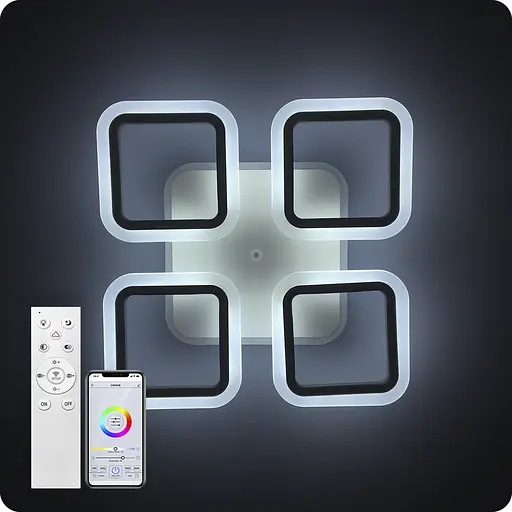 Люстра светодиодная 517 Light 3color с пультом 72Вт Белый (01321) - фото 10