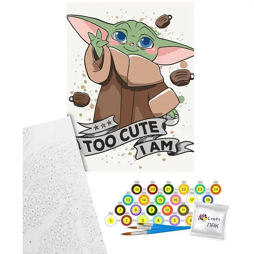 Картина за номерами Art Craft Cute Grogu 30х40 см (16134-AC) - фото 1