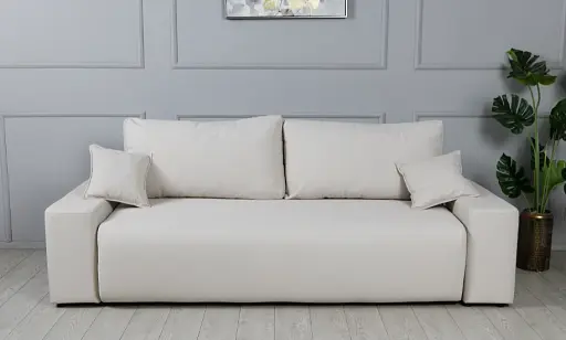 Диван Турин прямой раскладной бежевый - фото 3