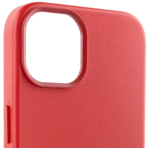 Шкіряний чохол Epik Leather Case AA Plus with MagSafe для Apple iPhone 14, 6.1 Crimson - фото 3