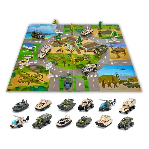 Транспортный набор, 6 моделек спецслужбы с ковриком, G6588/G6588C/G6588D (в ассортименте) - фото 2