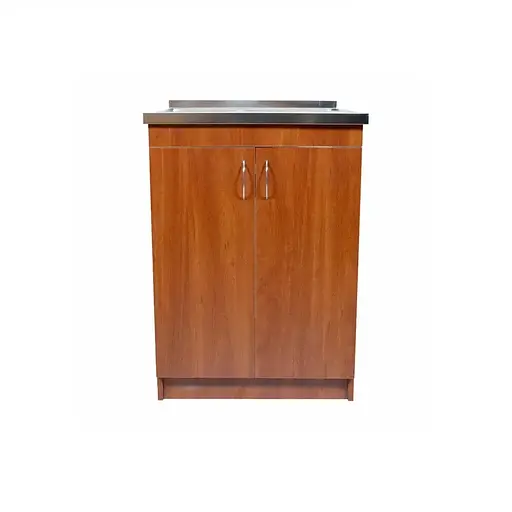 Кухонна тумба в комплекті з накладною мийкою ЛДСП 60х50х83 см Яблуня (52867-01141)