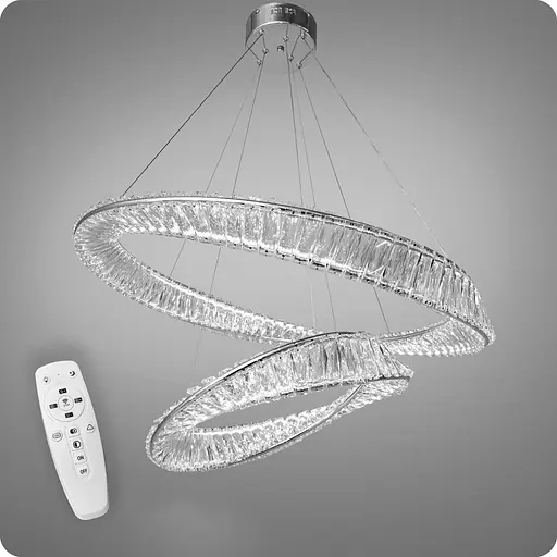 Люстра кришталева світлодіодна 517 Dlight 140Вт Хром (01999) - фото 1