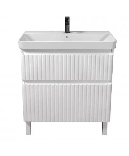 Тумба Мойдодир Fluffy 80-U з умивальником Vivace 80 Білий матовий - фото 4