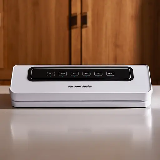 Вакууматор побутовий Yiwu для сухих та вологих продуктів 120 Вт вакуумний пакувальник 5 режимів роботи + 10 пакетів Білий HP-11-18 - фото 2