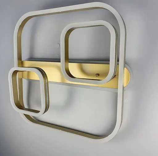 Світлодіодна стельова люстра в корпусі метал золотистого кольору | Арт. A 55071/1+2 | Line F - фото 1