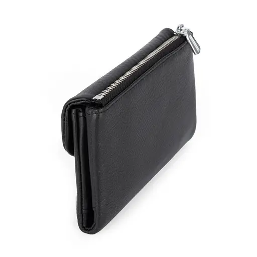 Гаманець жіночий шкіряний De Esse LC68308-01 чорний на магніті - фото 3