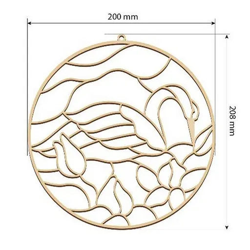 Заготовка для вітражного живопису "Лебедина пісня" FDSGB-09 - фото 3