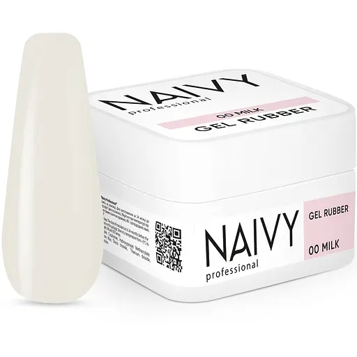 База для нігтів Naivy Professional №00 Мilk каучукова кольорова 30 мл