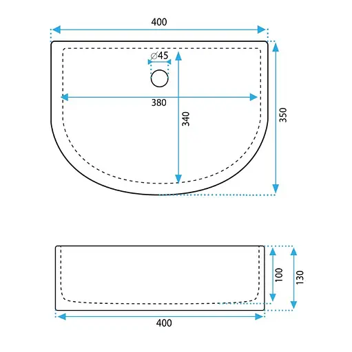 Умивальник Rea Clara white накладний REA-U0631, Білий - фото 6
