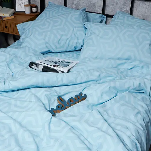 Комплект постельного белья Moon&Star Бязь Gold Люкс Arctic Glow Евро 200х220 наволочки 4х50х70 - фото 6