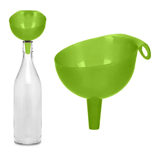 Лейка сливная воронка пластмассовая на банку Зеленый 84668 - фото 2