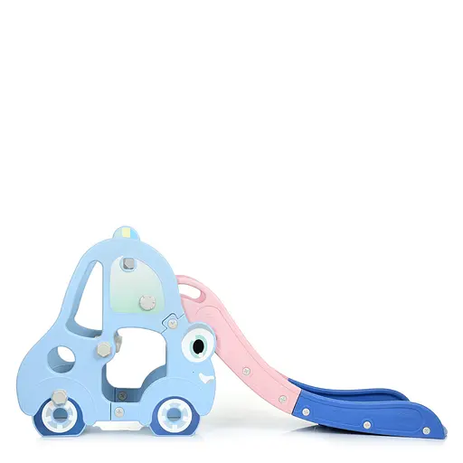 Дитяча гірка-машинка BAMBI L-CC01-4 з баскетбольним кільцем, д165-ш68-в76см, синя - фото 3