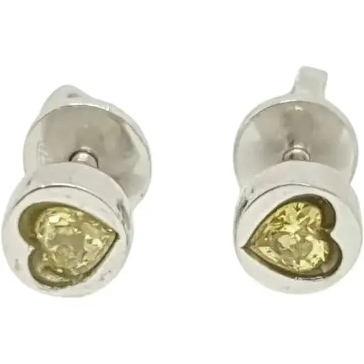Срібні сережки Vegas з фіанітами. 20010Р Жовтий (Хризоліт)