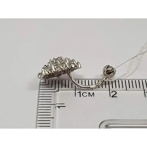 Золота сережка-пірсинг Імперія золота з фіанітами. ПС037(2)БИ - фото 4